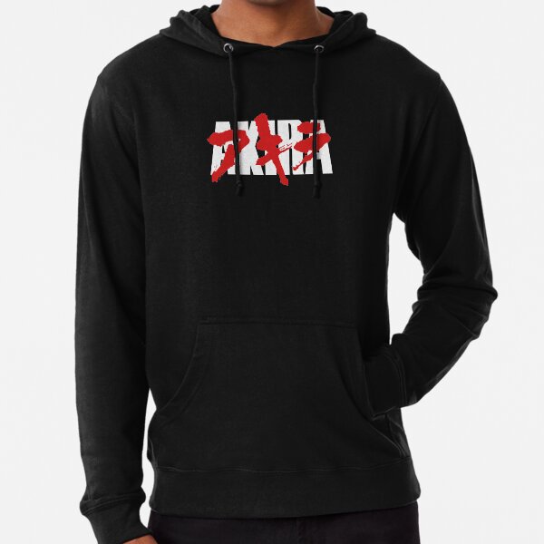 T-shirt noir sang Akira Sweat à capuche léger