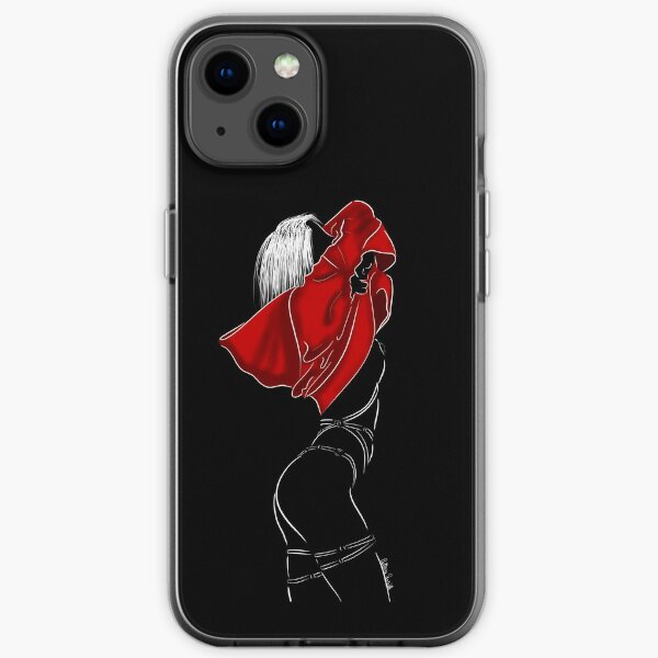 Sexy line art woman in luxury lingerie harness iPhone Soft Case
