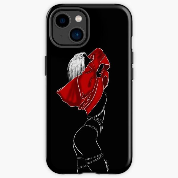 Sexy line art woman in luxury lingerie harness iPhone Tough Case