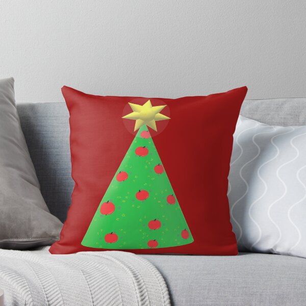 Item preview, christmas apple tree red background designed and sold by miaterinka.
