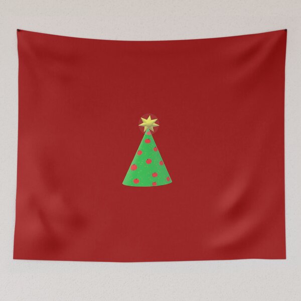 Item preview, christmas apple tree red background designed and sold by miaterinka.