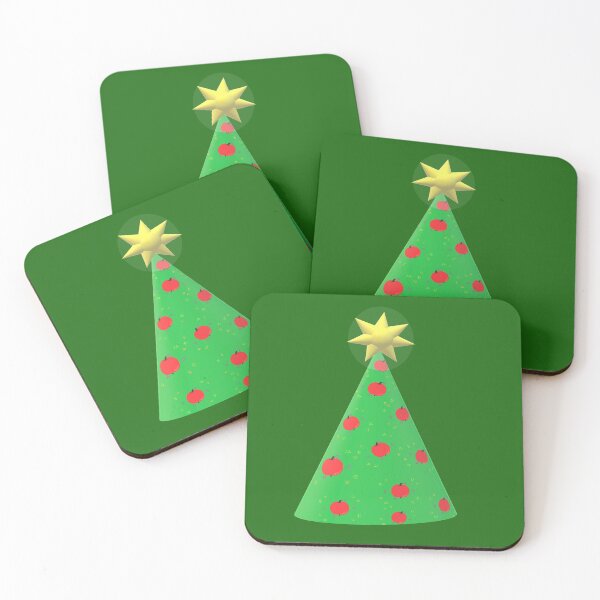 Item preview, christmas apple tree green background designed and sold by miaterinka.