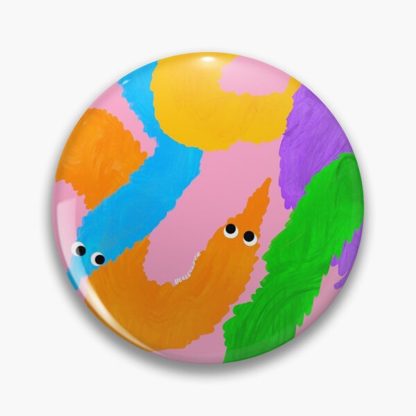 Item preview, Worm Party! | Rainbow worms on pink designed and sold by Bee Lecuyer.