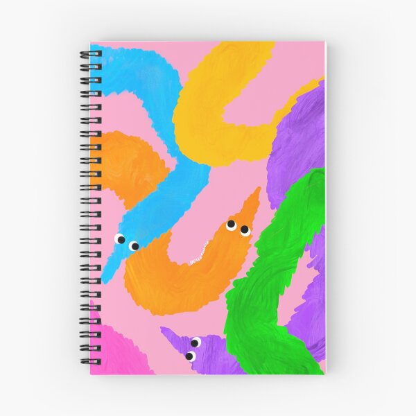Item preview, Worm Party! | Rainbow worms on pink designed and sold by Bee Lecuyer.