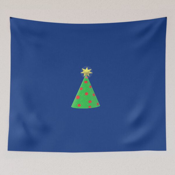 Item preview, christmas apple tree blue background designed and sold by miaterinka.