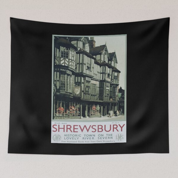 Item preview, Shrewsbury retro poster designed and sold by CorasPosters.