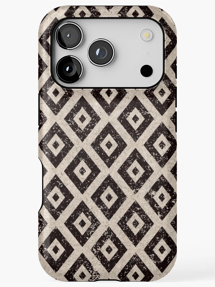 Thumbnail 1 of 4, iPhone Case, Vintage Square Pattern designed and sold by PatternSquare.