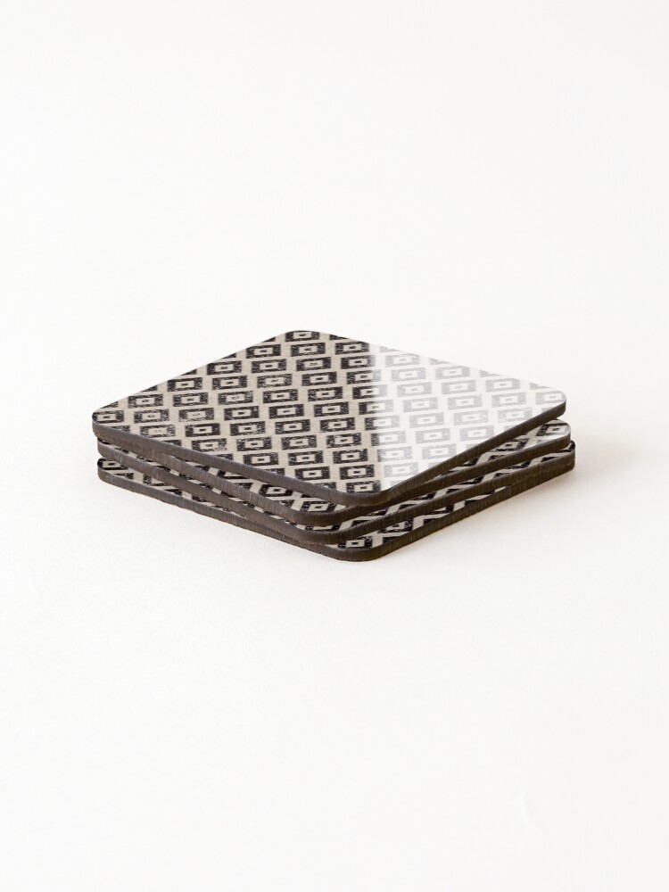 Thumbnail 4 of 5, Coasters (Set of 4), Vintage Square Pattern designed and sold by PatternSquare.