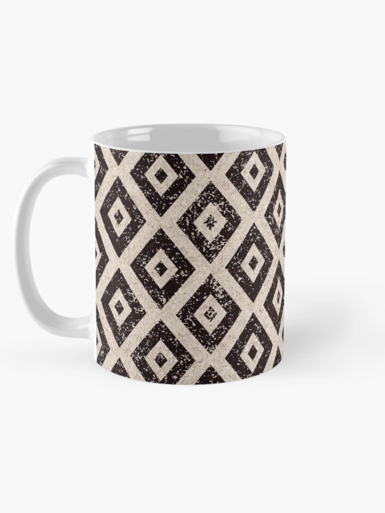 Thumbnail 5 of 6, Coffee Mug, Vintage Square Pattern designed and sold by PatternSquare.