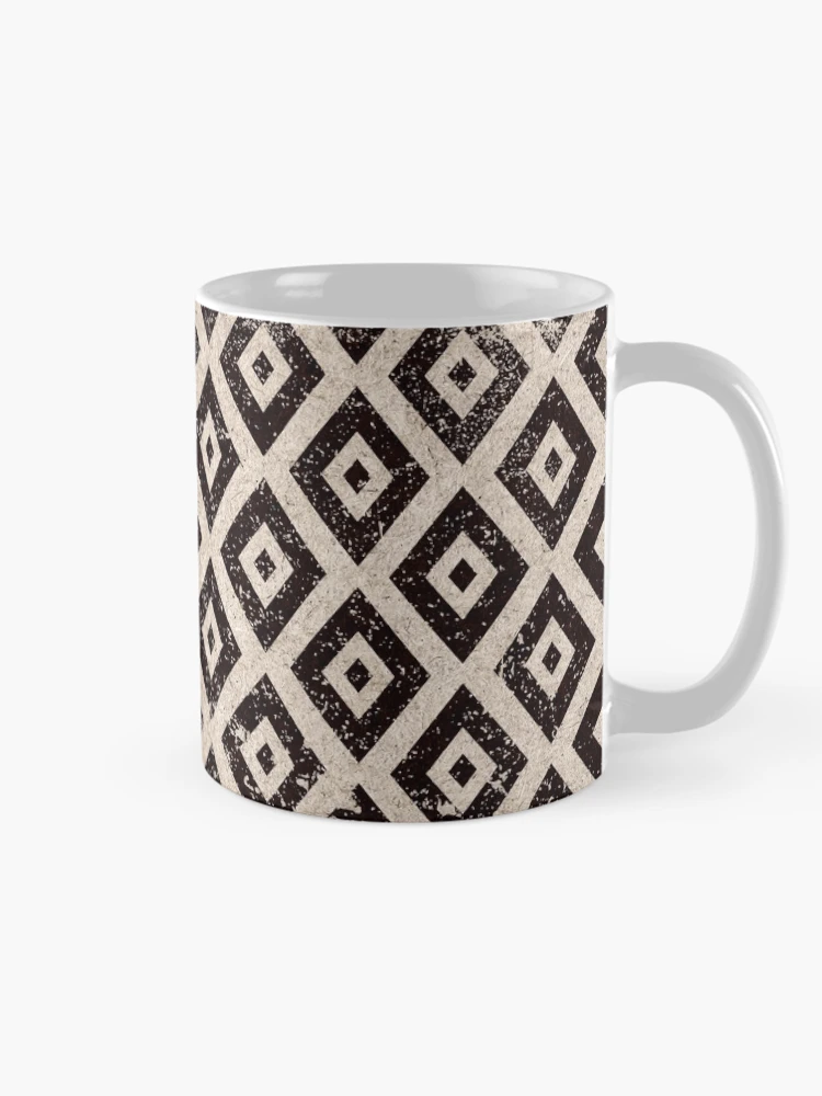 Thumbnail 3 of 6, Coffee Mug, Vintage Square Pattern designed and sold by PatternSquare.
