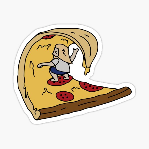 Pizza - Surf Pegatina