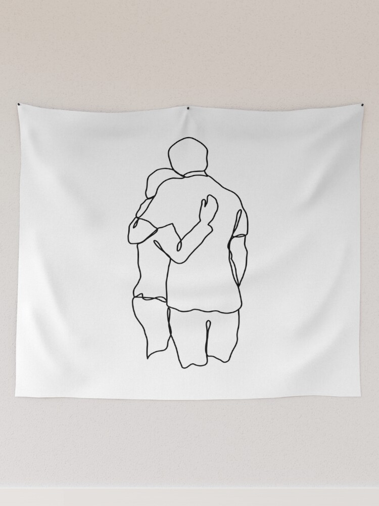 Romantic Couple, Sketch Art Love Illustration, Love Sketch, Couple In Love  Hand Drawn Sketch #1 Tapestry