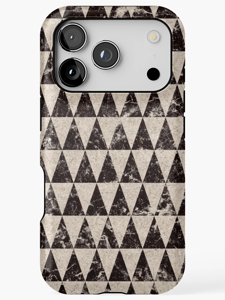 Thumbnail 1 of 4, iPhone Case, Vintage Triangle Pattern designed and sold by PatternSquare.