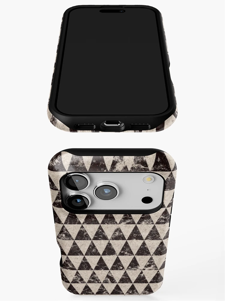 Thumbnail 3 of 4, iPhone Case, Vintage Triangle Pattern designed and sold by PatternSquare.