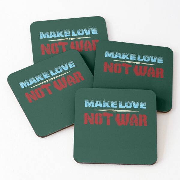 Item preview, make love not war sign designed and sold by KerryABC.