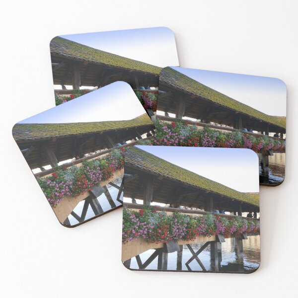 Item preview, Lucerne Bridge with flowers designed and sold by Shiva77.