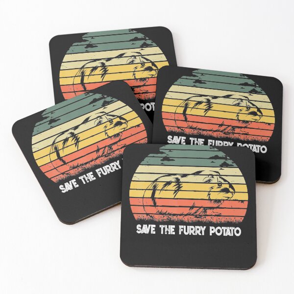 Item preview, Save The Furry Potato Lovers Gift Vintage Retro Guinea Pig T-Shirt designed and sold by CharlieWarren.