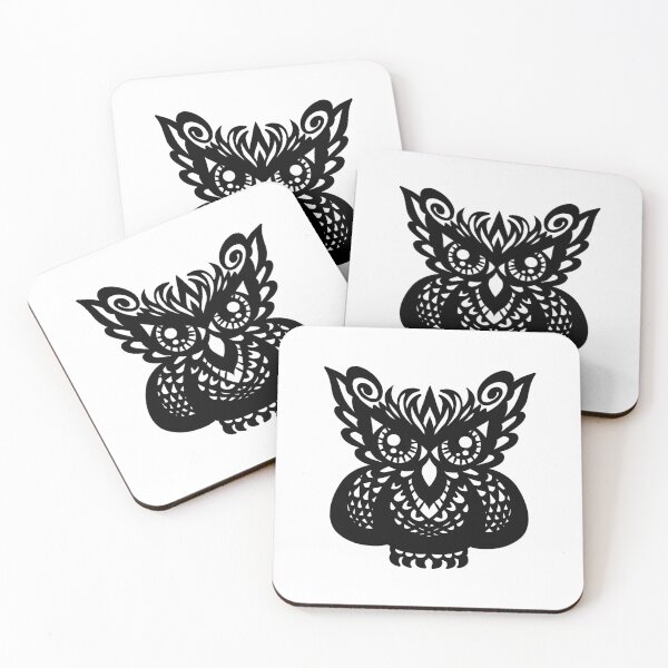 Item preview, Owl, ornament, drawing, print, original picture, black and white, Gothic designed and sold by IriShamanova.