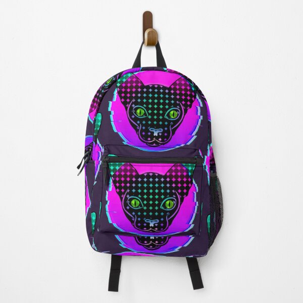 Item preview, Trippy Purple and Blue Glitch Cat designed and sold by ProximaBrian.