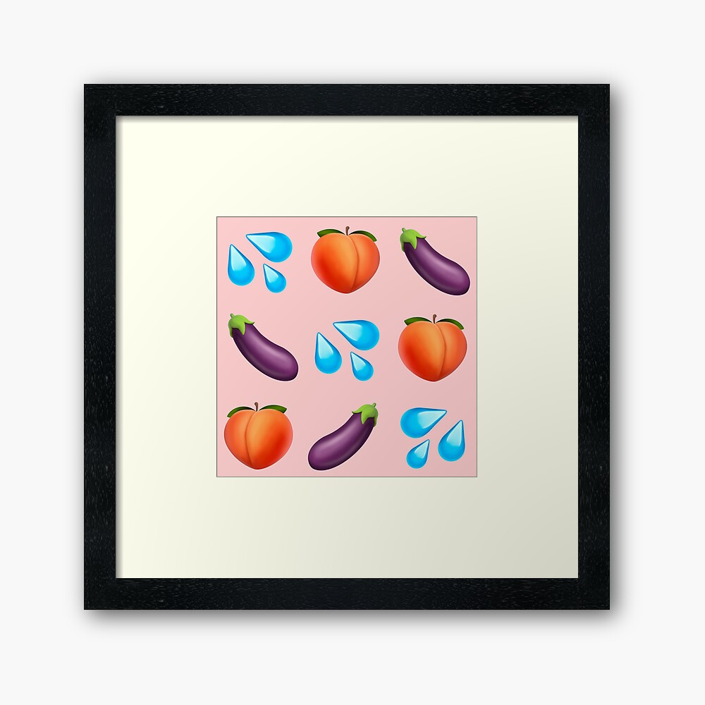 Peach and eggplant emoji  Photographic Print