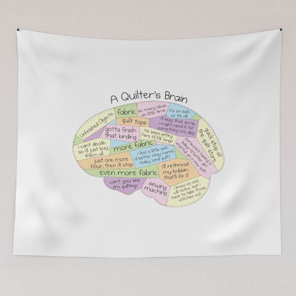 Item preview, A Sew Quilters Brain Funny Quilting Lover All About Fabric designed and sold by Charles Brian.