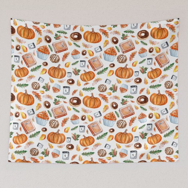 Item preview, Autumn Fall Pumpkin, Cupcake, Donut Holiday Pattern designed and sold by WOW TeesAndThings.