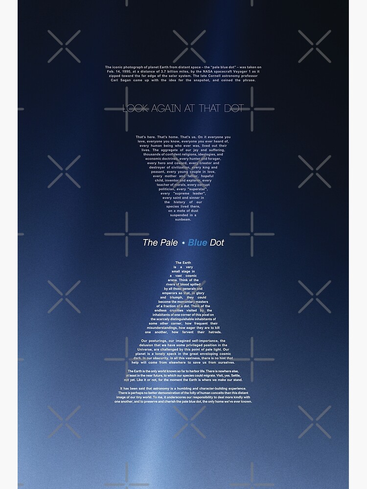 Carl Sagan Pale Blue Dot Poster (8x10, 11x17, or 13x19)