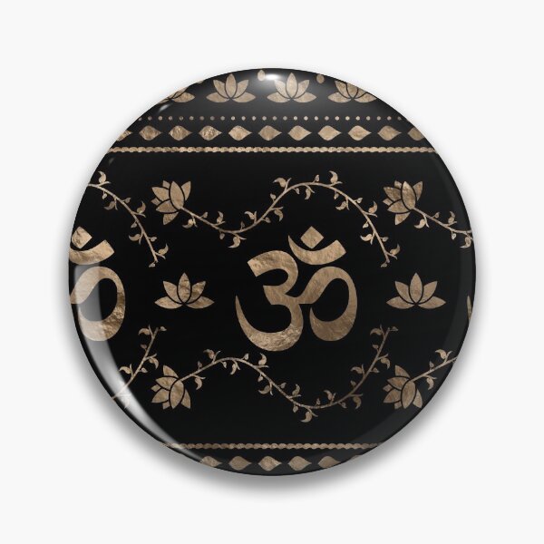 Item preview, OM symbol ornament - black and gold designed and sold by k9printart.