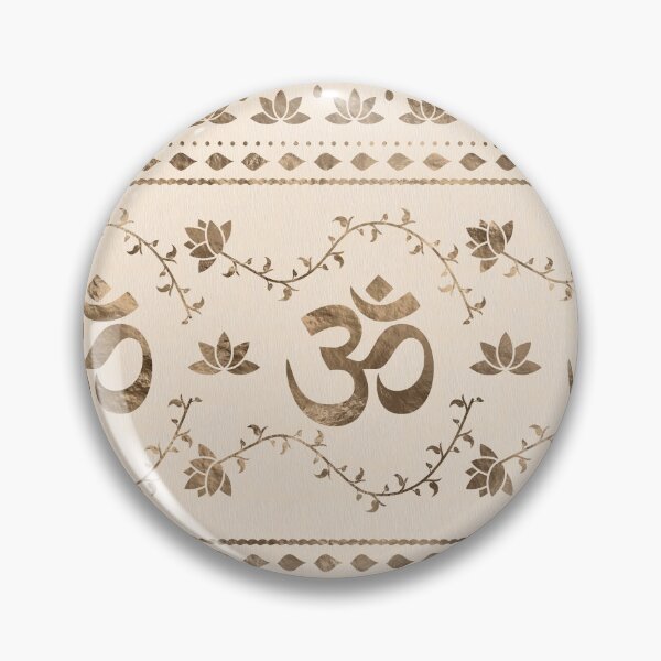 Item preview, OM symbol ornament - pastel gold designed and sold by k9printart.