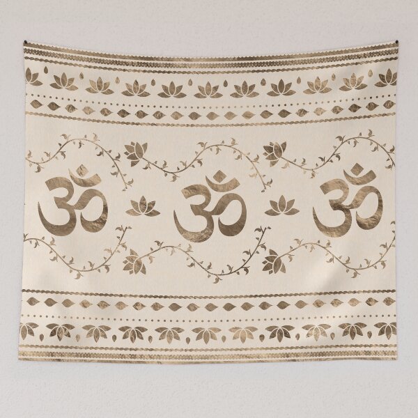 Item preview, OM symbol ornament - pastel gold designed and sold by k9printart.