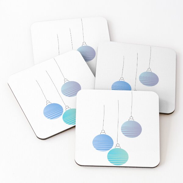 Item preview, christmas boubles stripes blue ice designed and sold by MiraNomegusta.