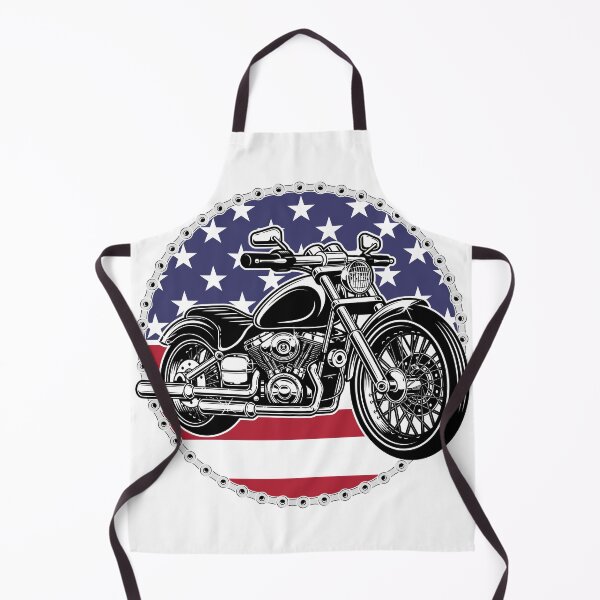 Item preview, Motorcycle Chain Round American Flag designed and sold by LolasTees.