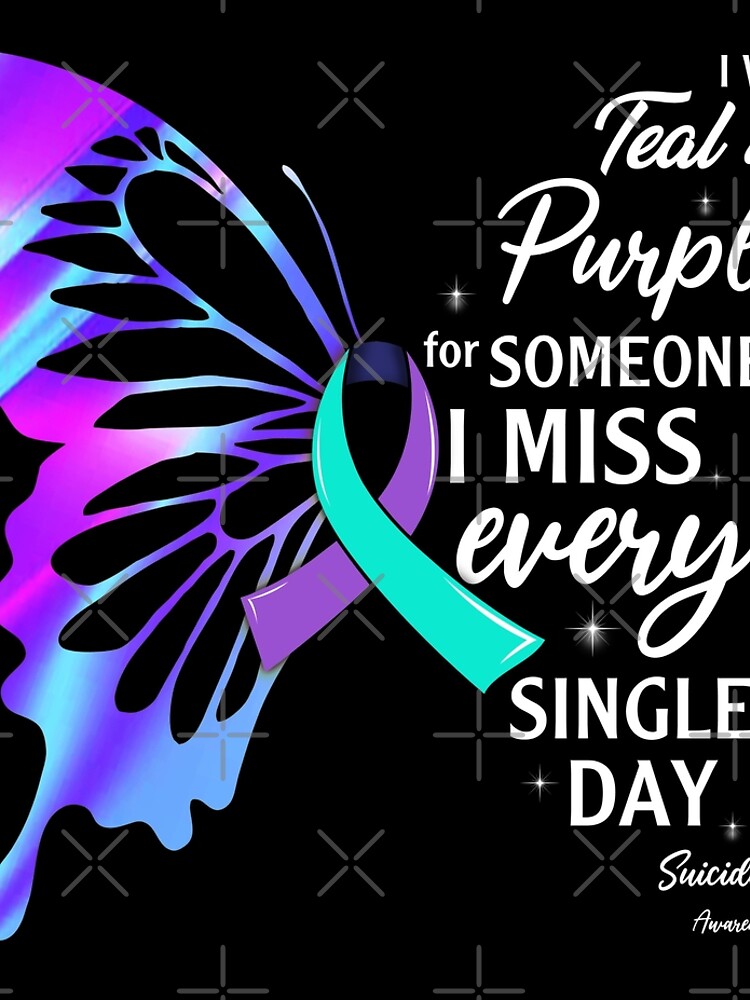 Best Wear Teal Purple Butterfly Suicide Prevention Shirt Memorial Awareness Month T Shirt by tuanitus