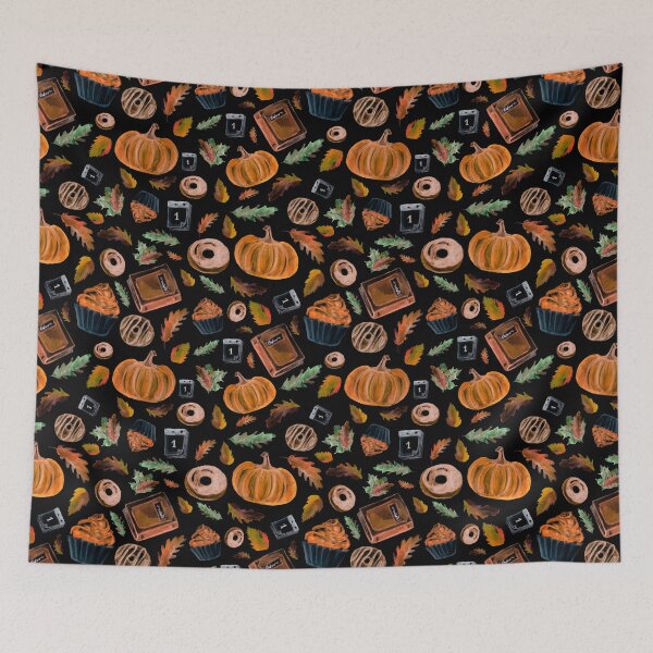Item preview, Autumn Fall Pumpkin, Cupcake, Donut Holiday Pattern designed and sold by WOW TeesAndThings.