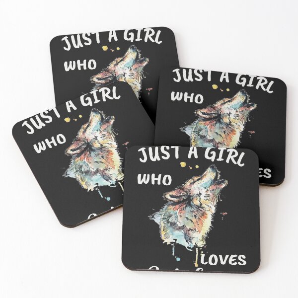 Item preview, Funny Gift Watercolor Just A Girl Who Loves Wolves T-Shirt designed and sold by EliseJenkins.