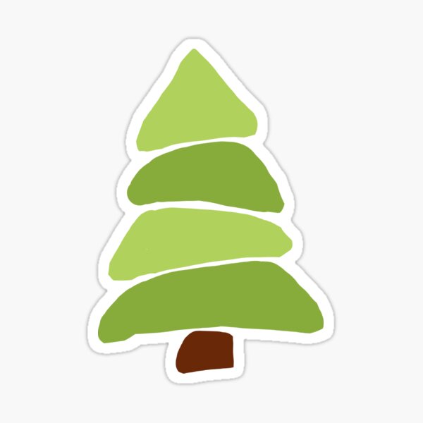 Undecorated Christmas Tree Sticker