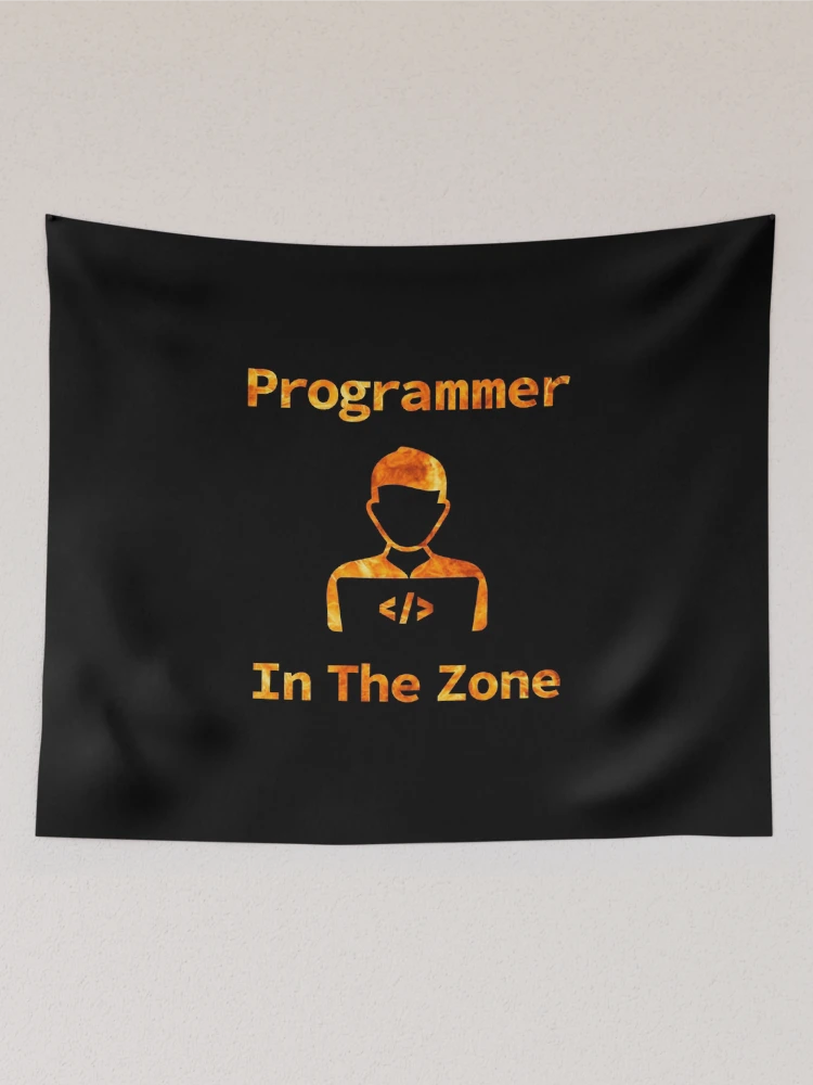 Thumbnail 2 of 3, Tapestry, Programmer In The Zone, Programmer At Work, Source Code, Software Engineer, Computer Science, Web, WWW, Programming Humor, HTML designed and sold by Max-Wear.