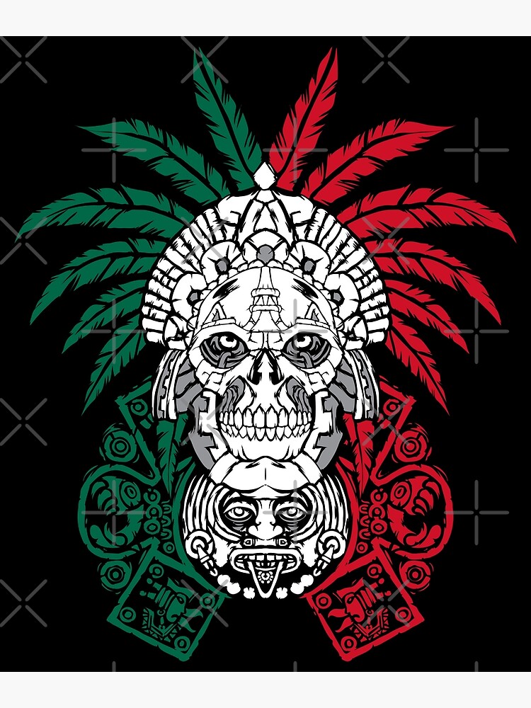 Digital Download Mayan Warrior Skull an Instant Digital 