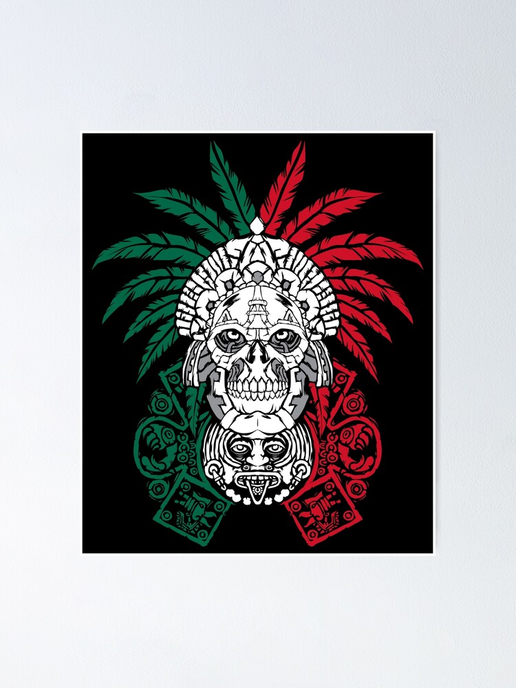 Digital Download Mayan Warrior Skull an Instant Digital 