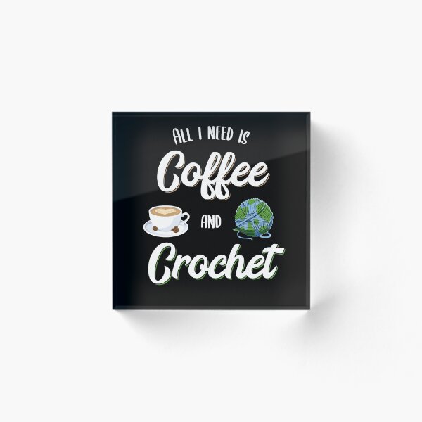 Item preview, Crochet and Coffee Knitting Coffee Lover Gift Idea designed and sold by MGO-Design.