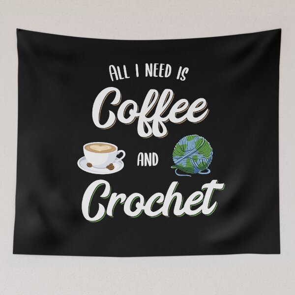 Item preview, Crochet and Coffee Knitting Coffee Lover Gift Idea designed and sold by MGO-Design.
