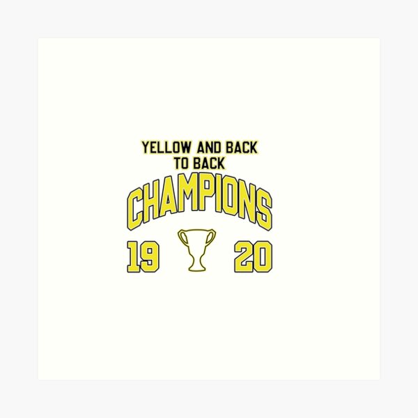 Item preview, Yellow and Back to back Champions designed and sold by PuntRoadCustoms.