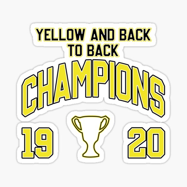 Item preview, Yellow and Back to back Champions designed and sold by PuntRoadCustoms.