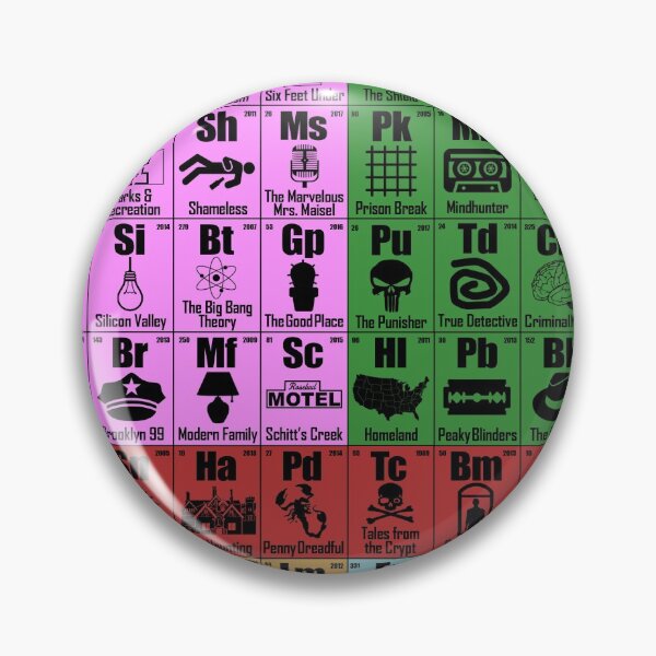 Item preview, The periodic table of tv series and show for bingewatchers only designed and sold by cinemadnesshirt.