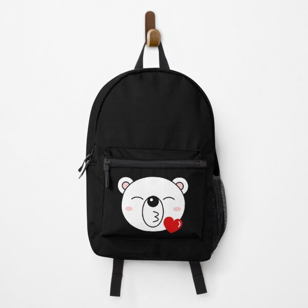 Item preview, Polar bear kiss emoji.  designed and sold by TashaVector.