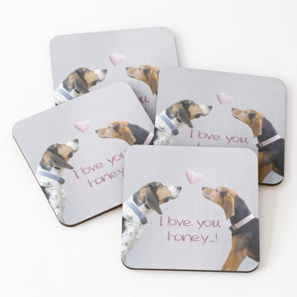 Item preview, Couple of dogs loving each other. Concept of Valentine's day. designed and sold by KrokoStories.