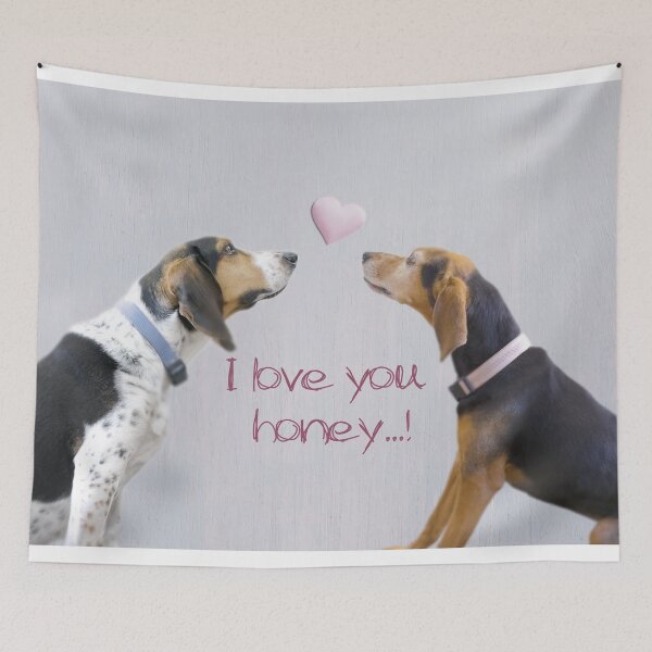 Item preview, Couple of dogs loving each other. Concept of Valentine's day. designed and sold by KrokoStories.