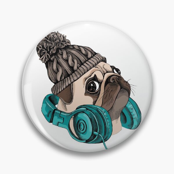 Item preview, Kief Pug 1 Music Headphones designed and sold by kief-clothes.