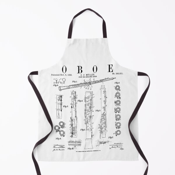 Item preview, Oboe Vintage Patent Oboist Drawing Print designed and sold by GrandeDuc.