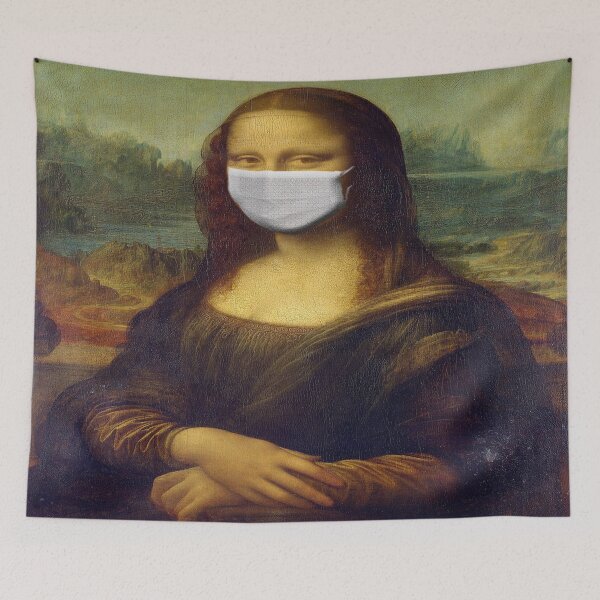 Item preview, Mona Lisa Funny Face Mask Humor designed and sold by thekyngsqueen.